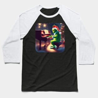 Grinch Piano Baseball T-Shirt